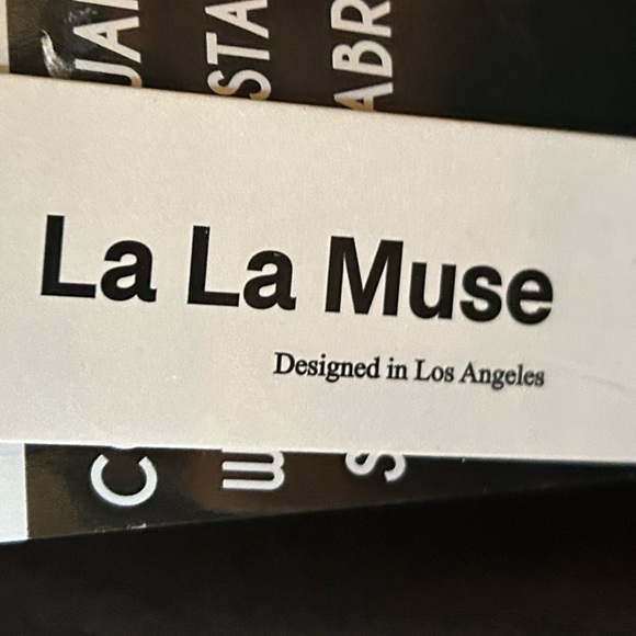 La La Muse 3X Black Pants Slacks Trousers w/Gold Accent on Waist NWT - Picture 2 of 7